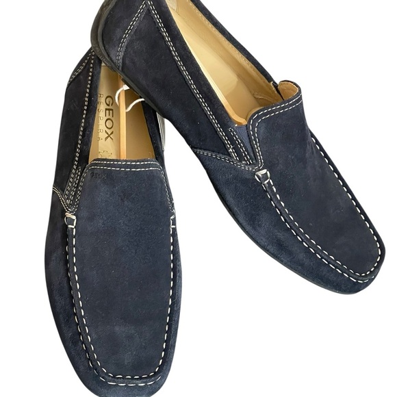 GEOX Respira Men Navy Breathable Italian Patent Suede
Driving Shoes size 43.5 - Picture 8 of 15